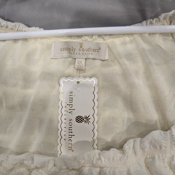 NWT- Simply Southern Cream Mini Dress - Picture 4 of 6